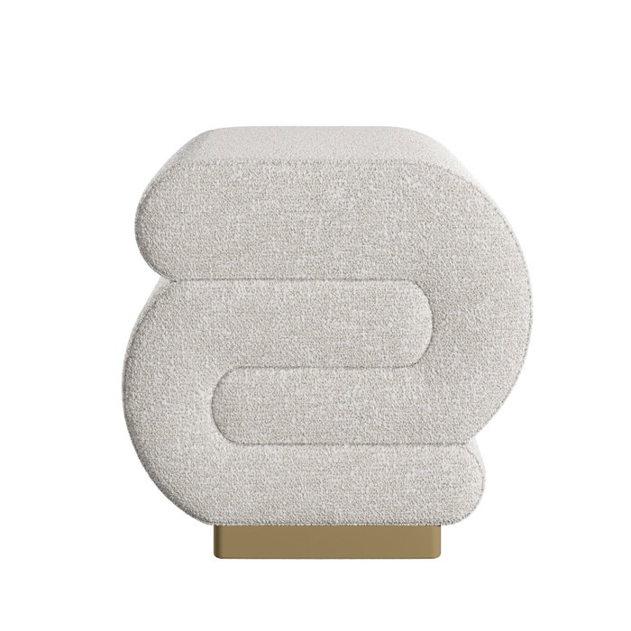 Atelier Del Sofa Puff Crema Ancho 40 cm Alto 42 cm Profundo 42 cm